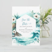 Nature Simple Nautical Wedding Save The Date (Stehend Vorderseite)