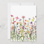 Nature Simple Wildblumen 40. Geburtstag Einladung (Rückseite)