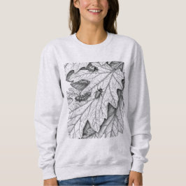 Nature Sketch: Garden Leaves and Insects Hoodie