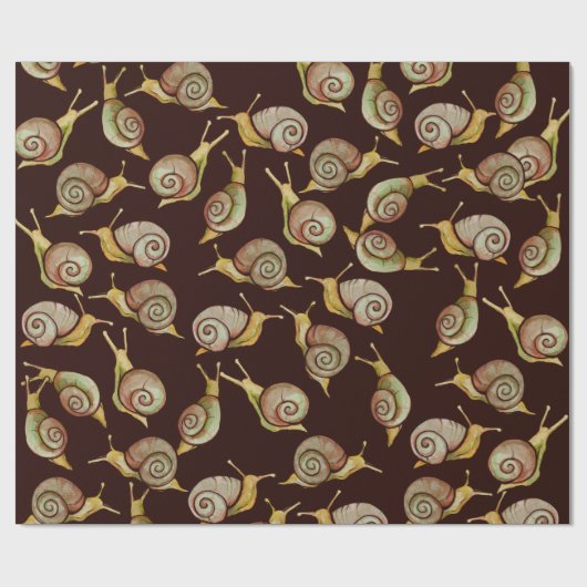 Nature Snail Art Geschenkpapier (Flach)