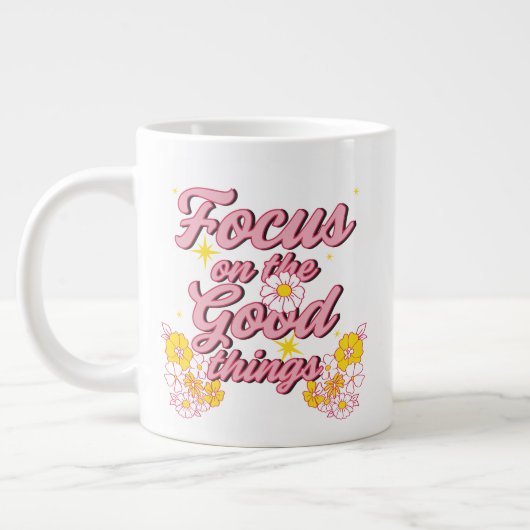 Nature Soul Slogan | Konzentration auf die guten D Jumbo-Tasse (Links)
