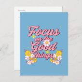 Nature Soul Slogan | Konzentration auf die guten D Postkarte (Vorne/Hinten)