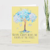 Nature Spirit Emerson Quote Card Karte (Vorderseite)