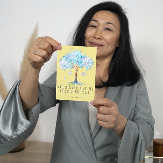 Nature Spirit Emerson Quote Card Karte