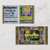 Nature Spring Flowers Kronion Woods Denim Visitenkarte (Vorne/Hinten)