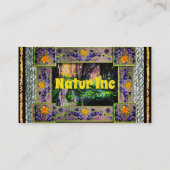 Nature Spring Flowers Kronion Woods Denim Visitenkarte (Rückseite)