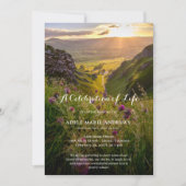 Nature Sun Mountains Feier des Lebens Beerdigung Einladung (Vorderseite)