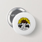 Nature Sunflower Camping Funny Outdoor I Hate Peo Button (Vorne & Hinten)