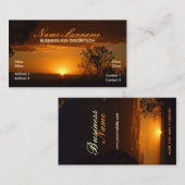 Nature Sunset Horizon Business Card Visitenkarte (Vorne/Hinten)