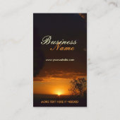 Nature Sunset Horizon Business Card Visitenkarte (Rückseite)