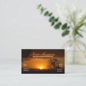 Nature Sunset Horizon Business Card Visitenkarte (Stehend Vorderseite)