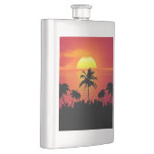 Nature Sunset Palm Trees illustration Flachmann (Rechts)