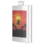 Nature Sunset Palm Trees illustration Flachmann (Links)