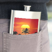 Nature Sunset Palm Trees illustration Flachmann (Beispiel)
