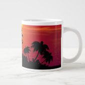 Nature Sunset Palm Trees illustration Jumbo-Tasse (Rechts)