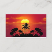 Nature Sunset Palm Trees illustration Visitenkarte (Rückseite)