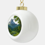 Nature, the silent guardian of life. keramik Kugel-Ornament (Rechts)