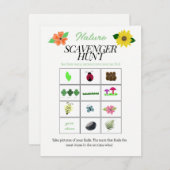 Nature Theme Scavenger Hunt Game Card Einladung (Vorne/Hinten)