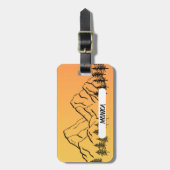 NATURE THEME WITH NAME GEPÄCKANHÄNGER (Vorderseite vertikal)