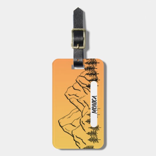 NATURE THEME WITH NAME GEPÄCKANHÄNGER (Vorderseite vertikal)