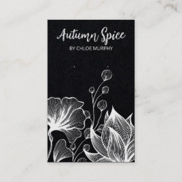 Nature Themed Black Earring Cards Visitenkarte