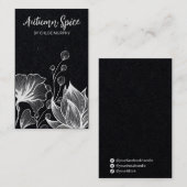 Nature Themed Black Earring Cards Visitenkarte (Vorne/Hinten)