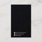 Nature Themed Black Earring Cards Visitenkarte (Rückseite)