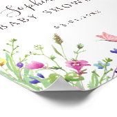 Nature Themed Butterflies Babydusche Willkommen Poster (Ecke)