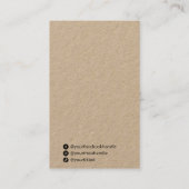 Nature Themed Kraft Earring Cards Visitenkarte (Rückseite)