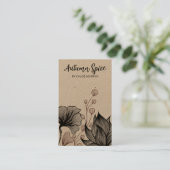 Nature Themed Kraft Earring Cards Visitenkarte (Stehend Vorderseite)