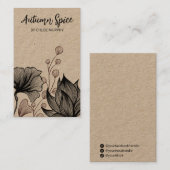 Nature Themed Kraft Earring Cards Visitenkarte (Vorne/Hinten)