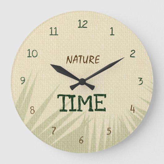 Nature Time Botanisch Große Wanduhr (Vorderseite)