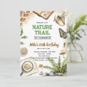 Nature Trail Birthday Invitation Einladung (Stehend Vorderseite)