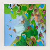 Nature Trees Birds Blume River House, Alter 10 Puzzle (Vertikal)