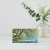 Nature Trees Lake Business Card Visitenkarte (Stehend Vorderseite)