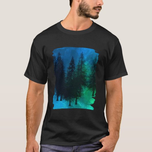 Nature Trees Landscape Wildlife Outdoor Night Fore T-Shirt (Vorderseite)