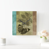 Nature Trio Dream Quadratische Wanduhr (Zuhause)