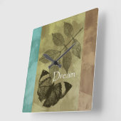 Nature Trio Dream Quadratische Wanduhr (Winkel)