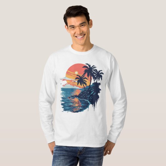 Nature Vibes Men's Basic Long Sleeve T - Shirt (Vorne ganz)