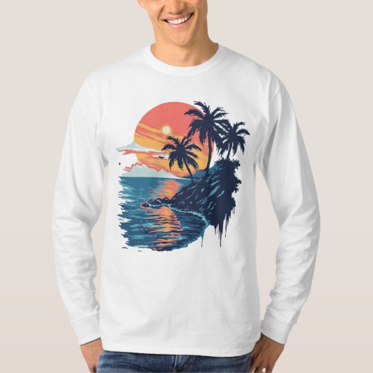 Nature Vibes Men's Basic Long Sleeve T - Shirt (Vorderseite)