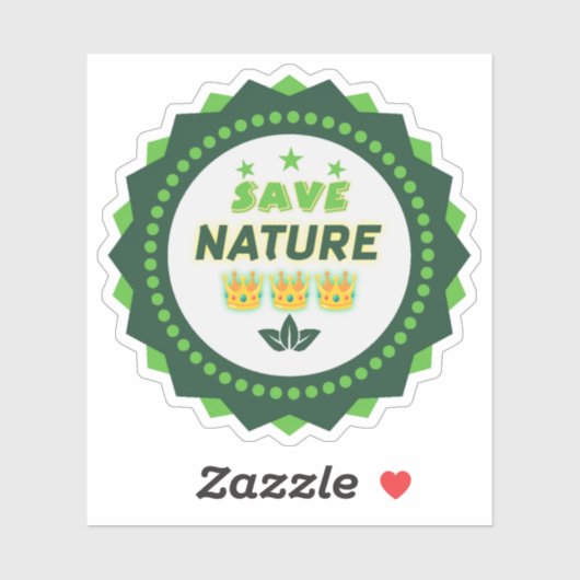 Nature Vinyl Sticker gerettet (Blatt)
