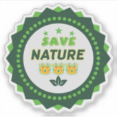Nature Vinyl Sticker gerettet (Vorderseite)