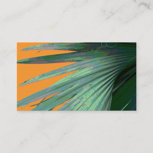 Nature Visitenkarten tropische Palmen Foto Kunst Visitenkarte (Vorderseite)