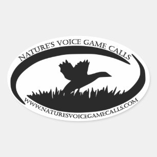 Nature Voice Game nennt Wasservögel Logo Ovaler Aufkleber