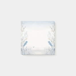 Nature Watercolor Blue Post-It Notes Pad Klebezettel
