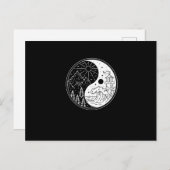 Nature Waves Mountains Moon Sun Yin Yang Symbol Gi Postkarte (Vorne/Hinten)