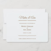 Nature Wedding Brown Save the Date Pferde (Rückseite)