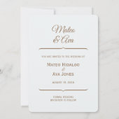 Nature Wedding Brown Save the Date Pferde (Rückseite)