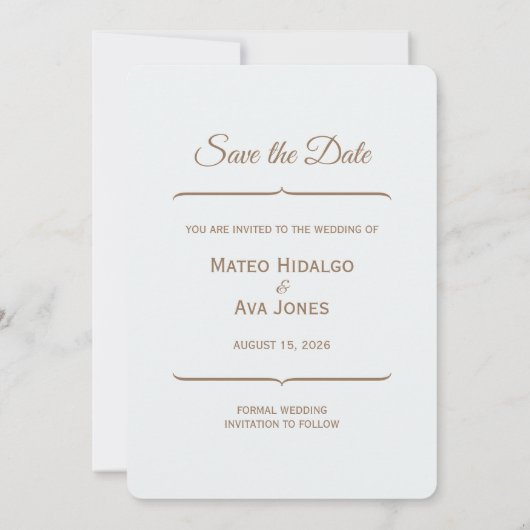 Nature Wedding Brown Save the Date Pferde (Rückseite)