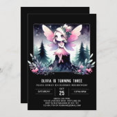 Nature Whimsy Fairy Birthday Einladung (Vorne/Hinten)